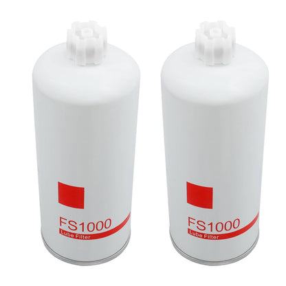 2X FS1000 Fuel Filter Water Separator For Fleetguard Cummins 3329289 2568753