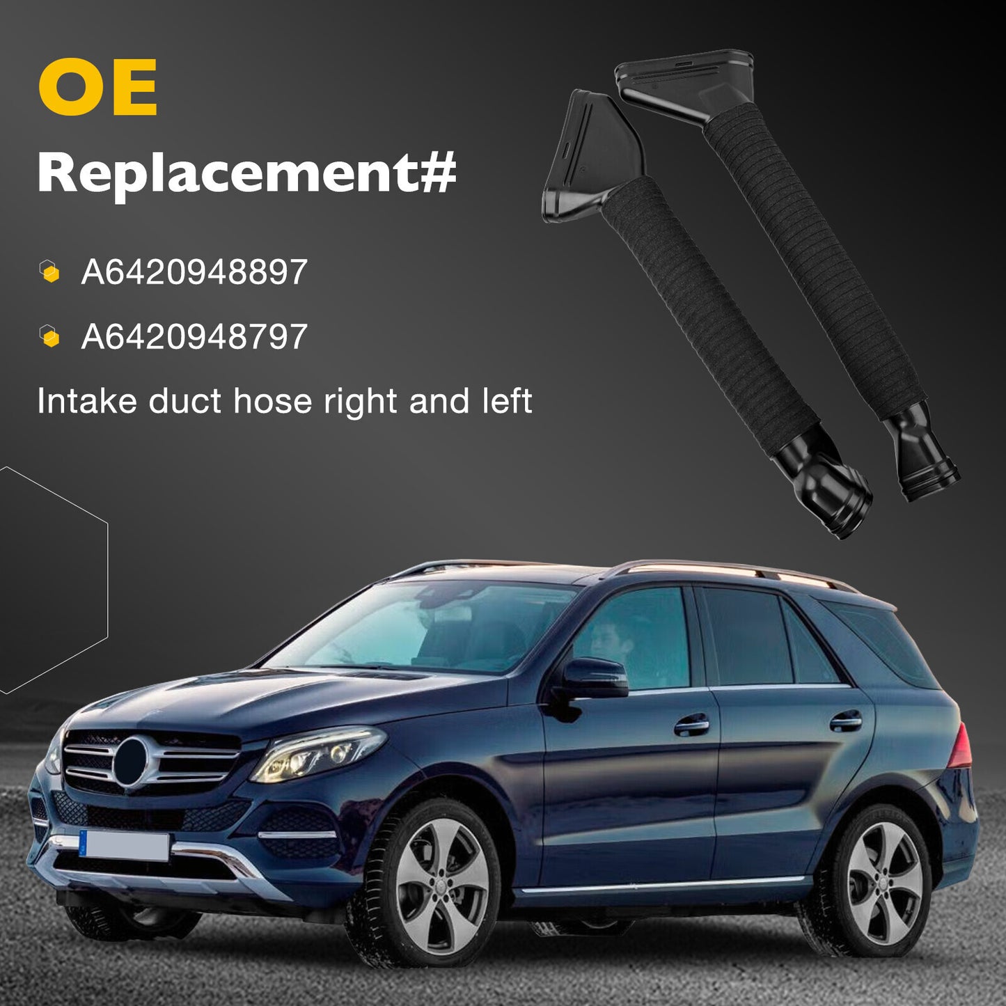 Left Right Side Engine Air Intake Hose For 2012-2016 Benz GL350 ML350 6420948797