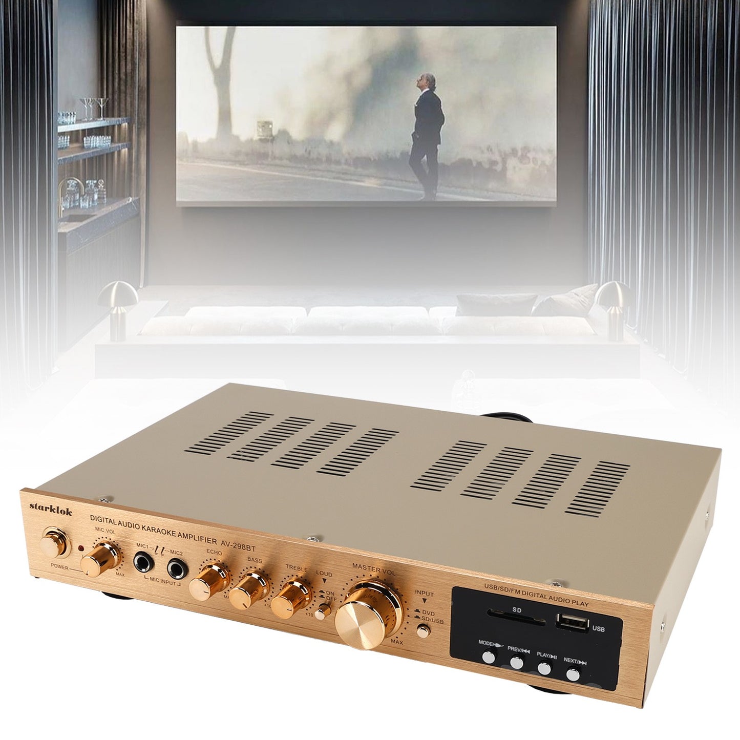 2000W 5CH Amplifiers Amplificador HiFi Stereo AV Surround Amplifier FM Theater