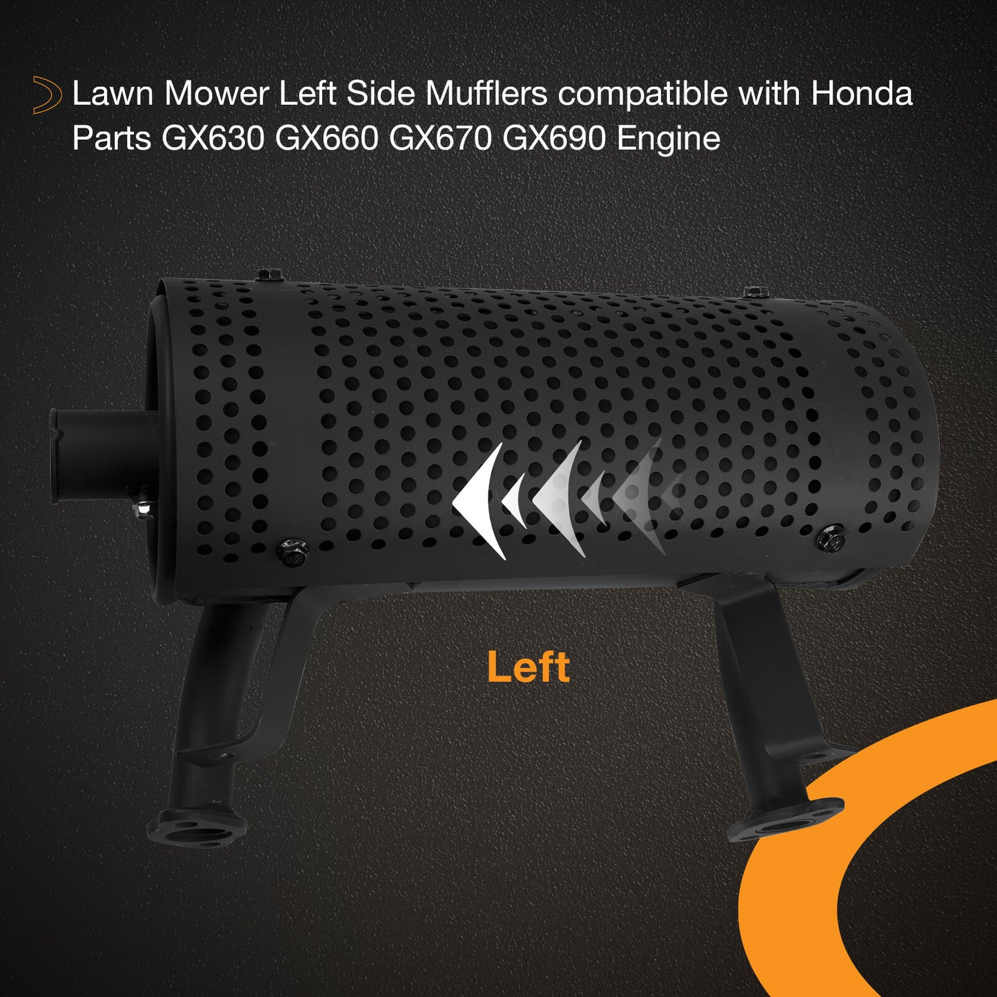New Left Side Muffler For Honda GX630 GX660 GX670 GX690 Engine Mower Snow Blower