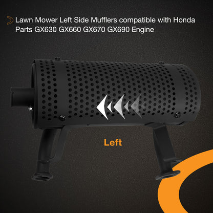 New Left Side Muffler For Honda GX630 GX660 GX670 GX690 Engine Mower Snow Blower