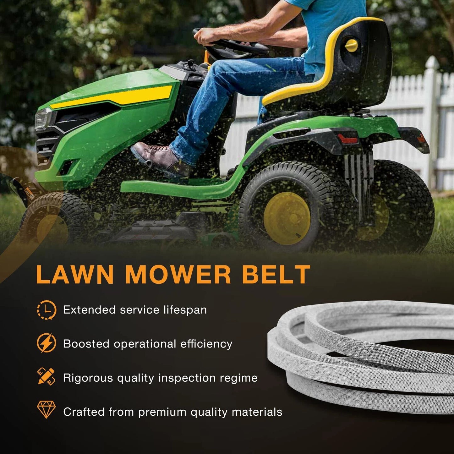 48" Lawn Mower Deck Drive Belt Fit John Deere X330 X350 X354 X370 X380 M169500