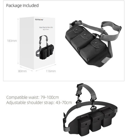 Sunnylife Portable Waist Pack Outdoor Protective Pack Storage Bag for Mavic Mini