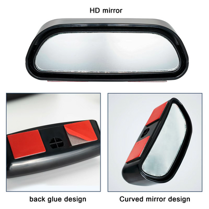 2x Car Universal Stick On Blind Spot Rear View Mirror Wide Angle Rearview Convex