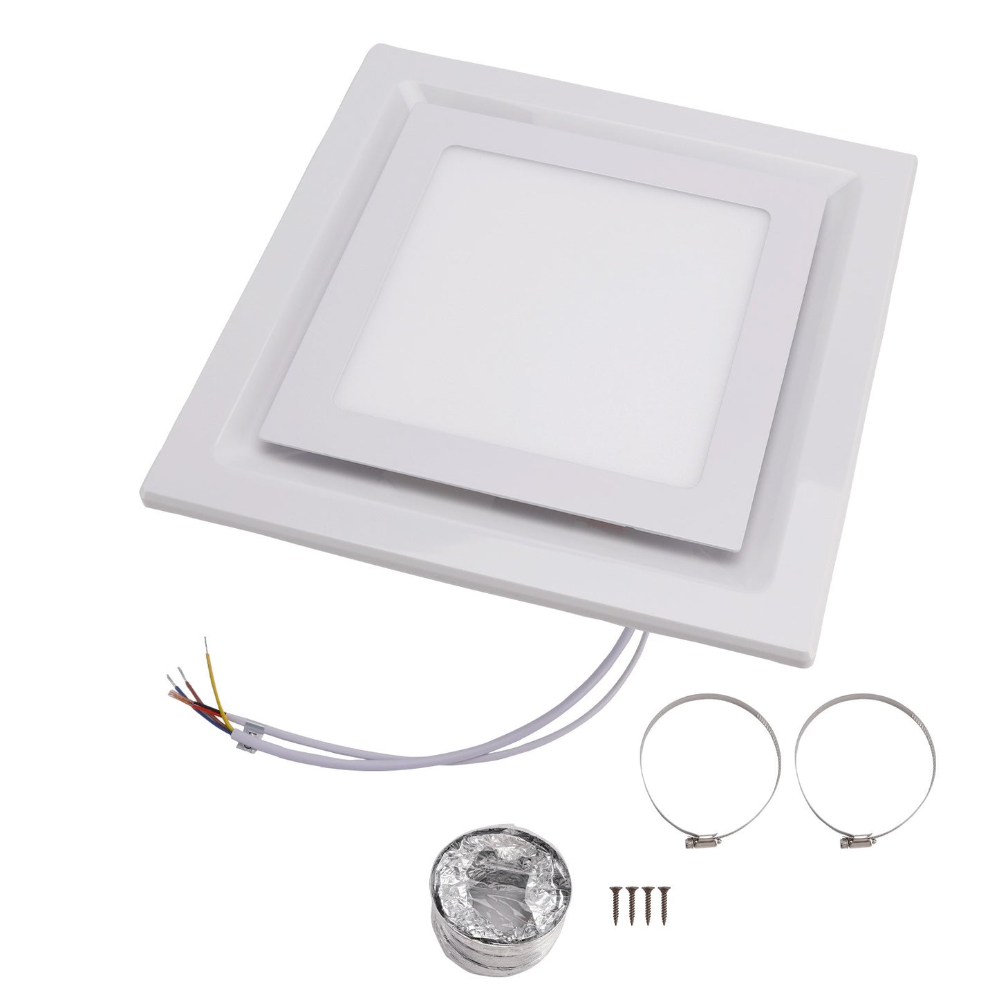 145 CFM 12" Bathroom Exhaust Fan 1.5sones Bath Fan Low Noise with Light