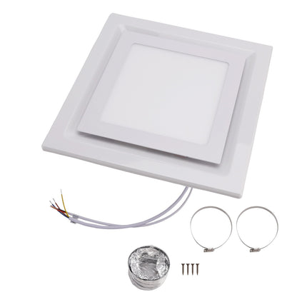 145 CFM 12" Bathroom Exhaust Fan 1.5sones Bath Fan Low Noise with Light