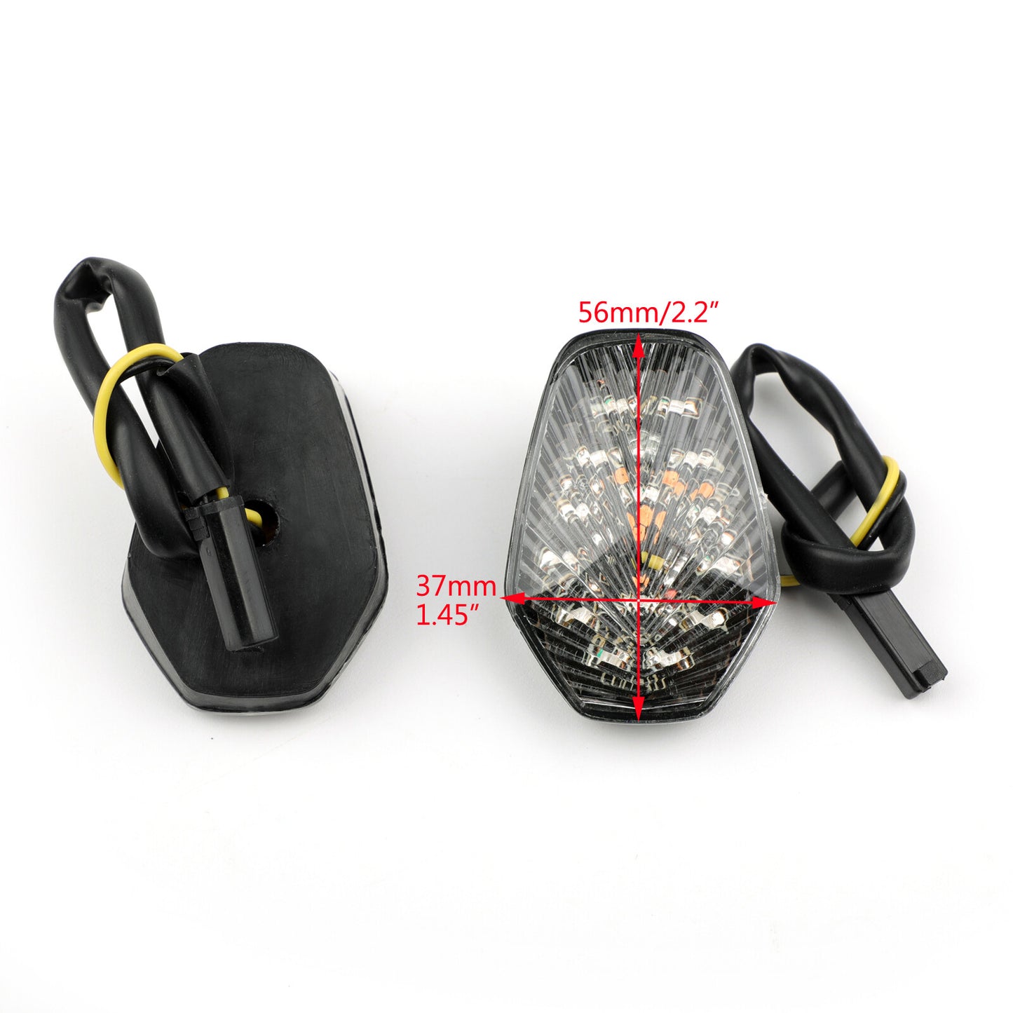 1 Pair Clear Turn Signals fit For Suzuki GSXR 600 GSXR750 GSX-R1000 Flush Mount