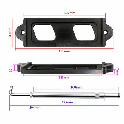 Black Battery Tie Down Kit Hold Down Rod With Tray Hooks For Honda Civic Integra