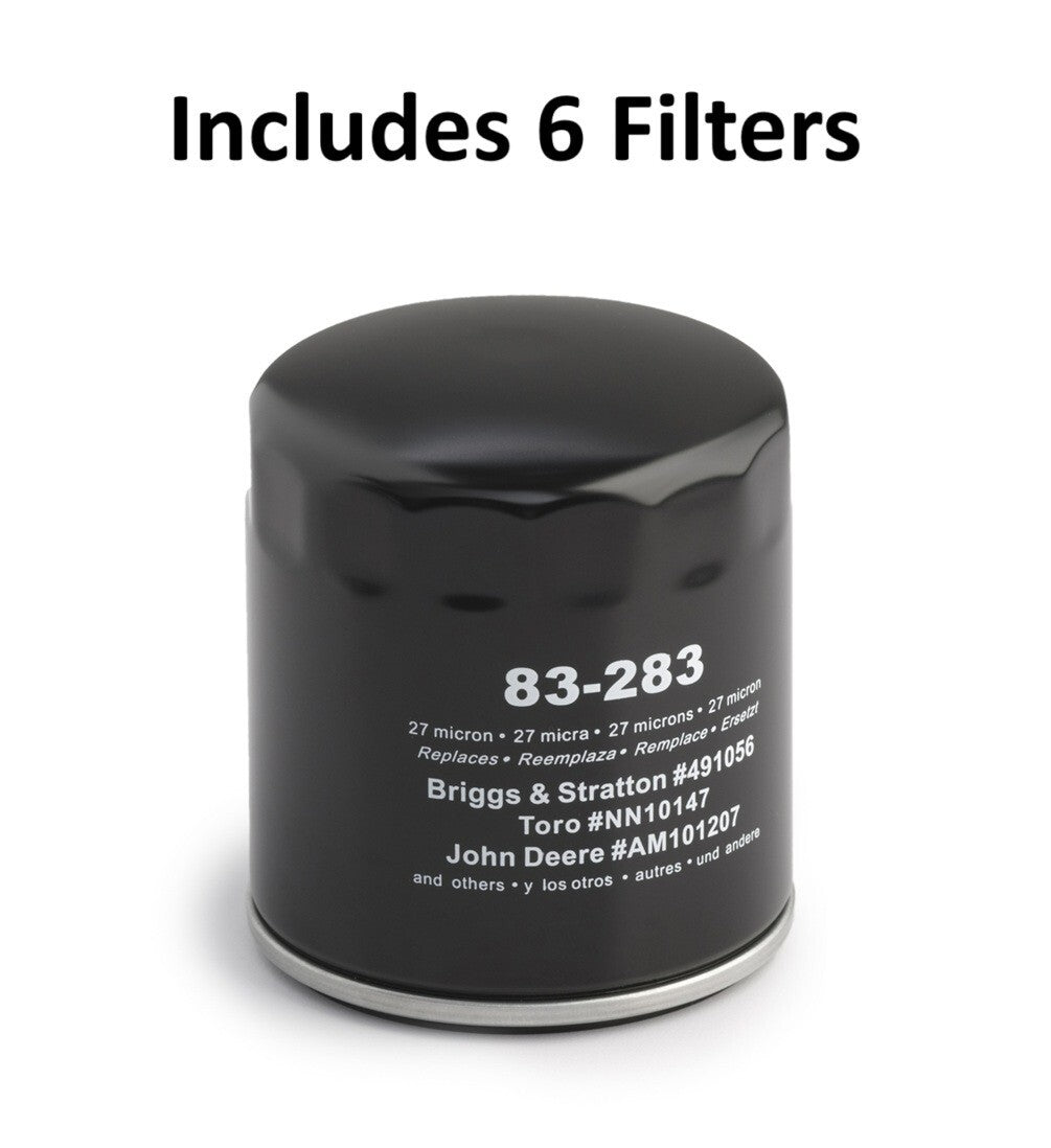 Solid Spare 83-283 Pack of 6 Oil Filters for Twin-Cylinder and Magnum Engines