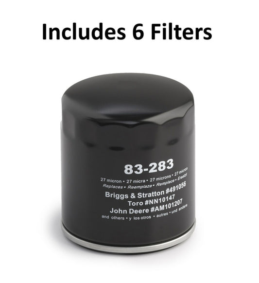 Solid Spare 83-283 Pack of 6 Oil Filters for Twin-Cylinder and Magnum Engines