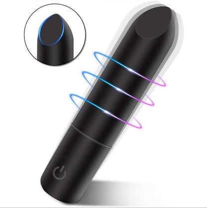 Women Mini powerful Bullet Shape 10 Speed Vibrating Remote Massage Rechargeable