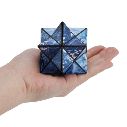 2 In 1 North South Poles Style Star Magic Cube For Kid And Adult Toy Ages 8-12
