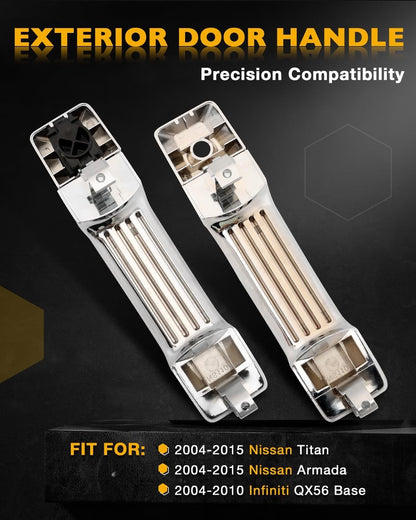 Exterior Door Handle Front Left & Right Side For 2004-2015 Nissan Titan INFINITI