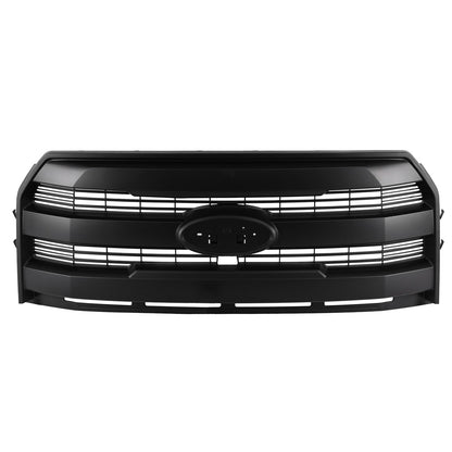 King Ranch Style Front Grille W/Camera Hole Matte Black For Ford F150 2015-2017