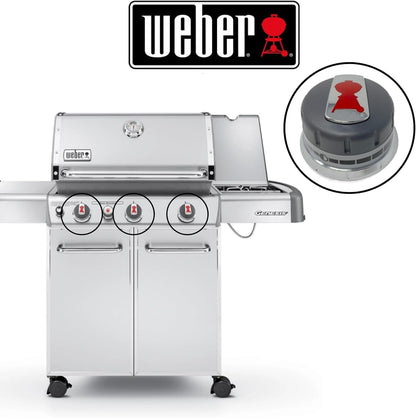 Solid Spare (3) Weber Genesis Knob Kit E-310 S-310 E-330S S-330