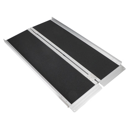 4FT Portable Wheelchair Ramp Non Skid Aluminum Foldable Mobility Scooter Ramp,