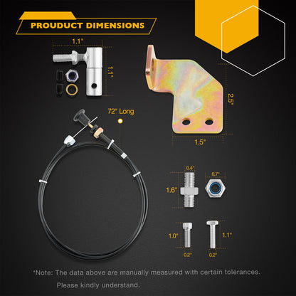P7100 P-pump Manual Fuel Shut Off Solenoid Cable Kit For Dodge Cummins 12V 6/4bt