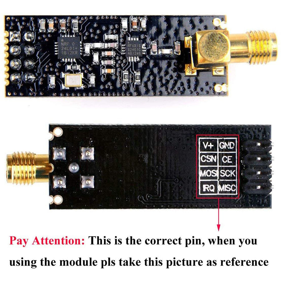 2Pcs NRF24L01 + PA + LNA NRF2401 NRF24 2.4GHz Transceiver External Antennas  USA