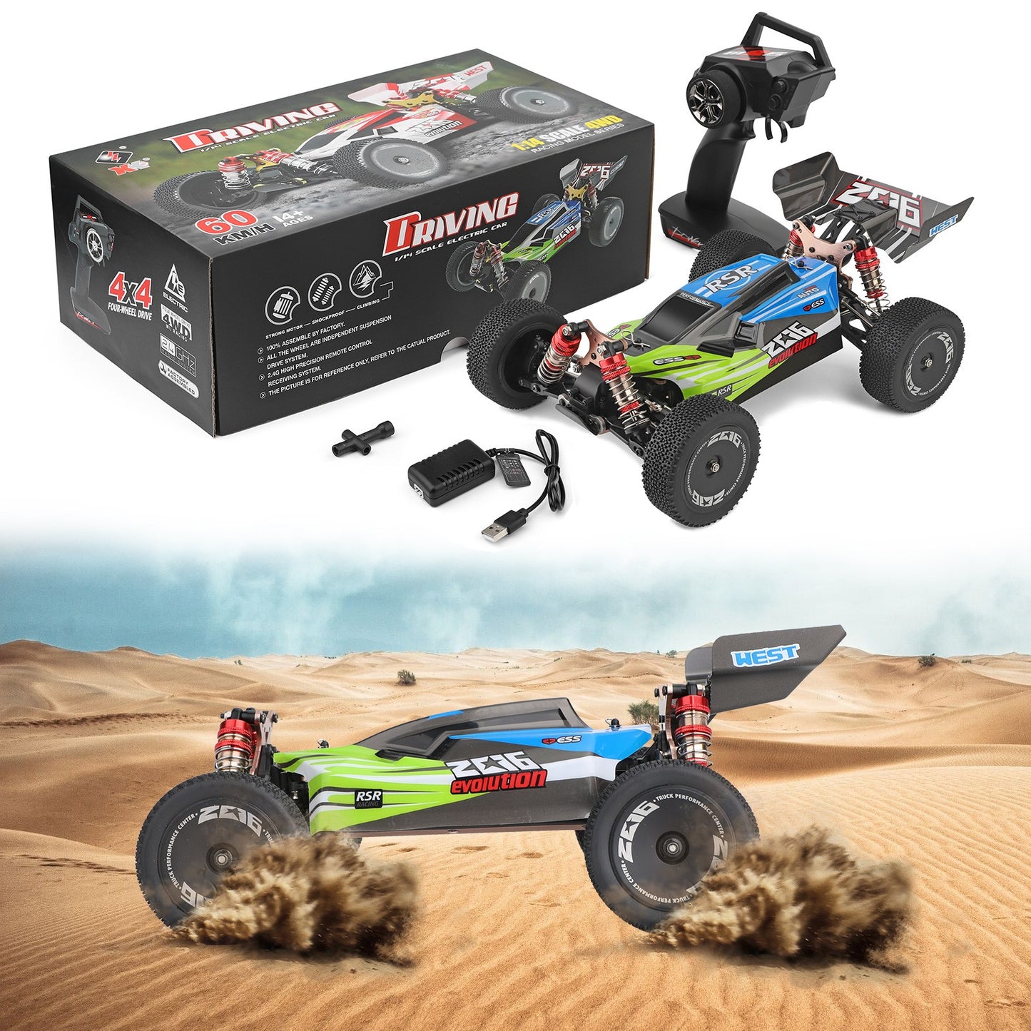 ??WLtoys 144001 RTR 2.4GHz 60km/h High Speed Drift Racing Car Remote Control Car