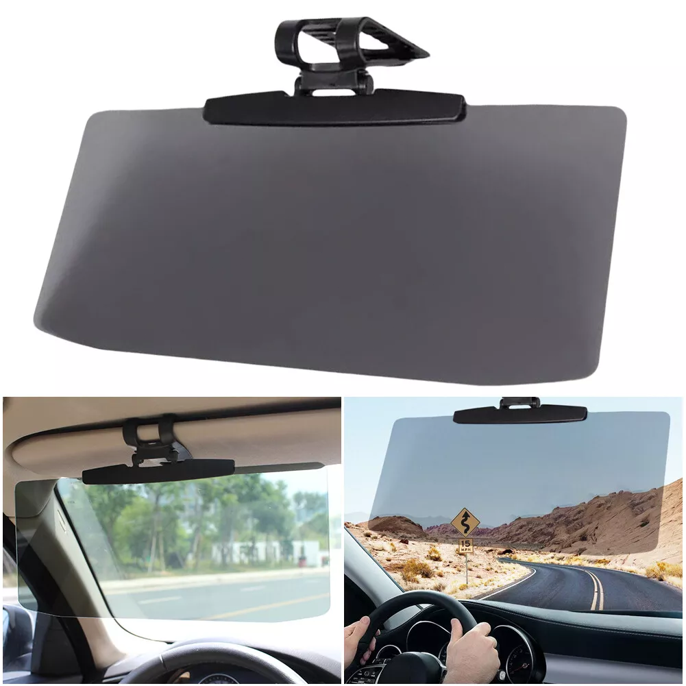 Car Automotive Sun Visor Extender Sunshade Protection Clip on Anti-Glare Gray