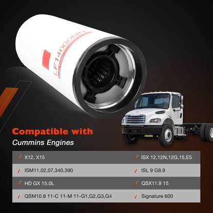 LF14000NN Oil Filters (2 Pack) For Cummins Diesel Engines LF9080 LF9001 4367100