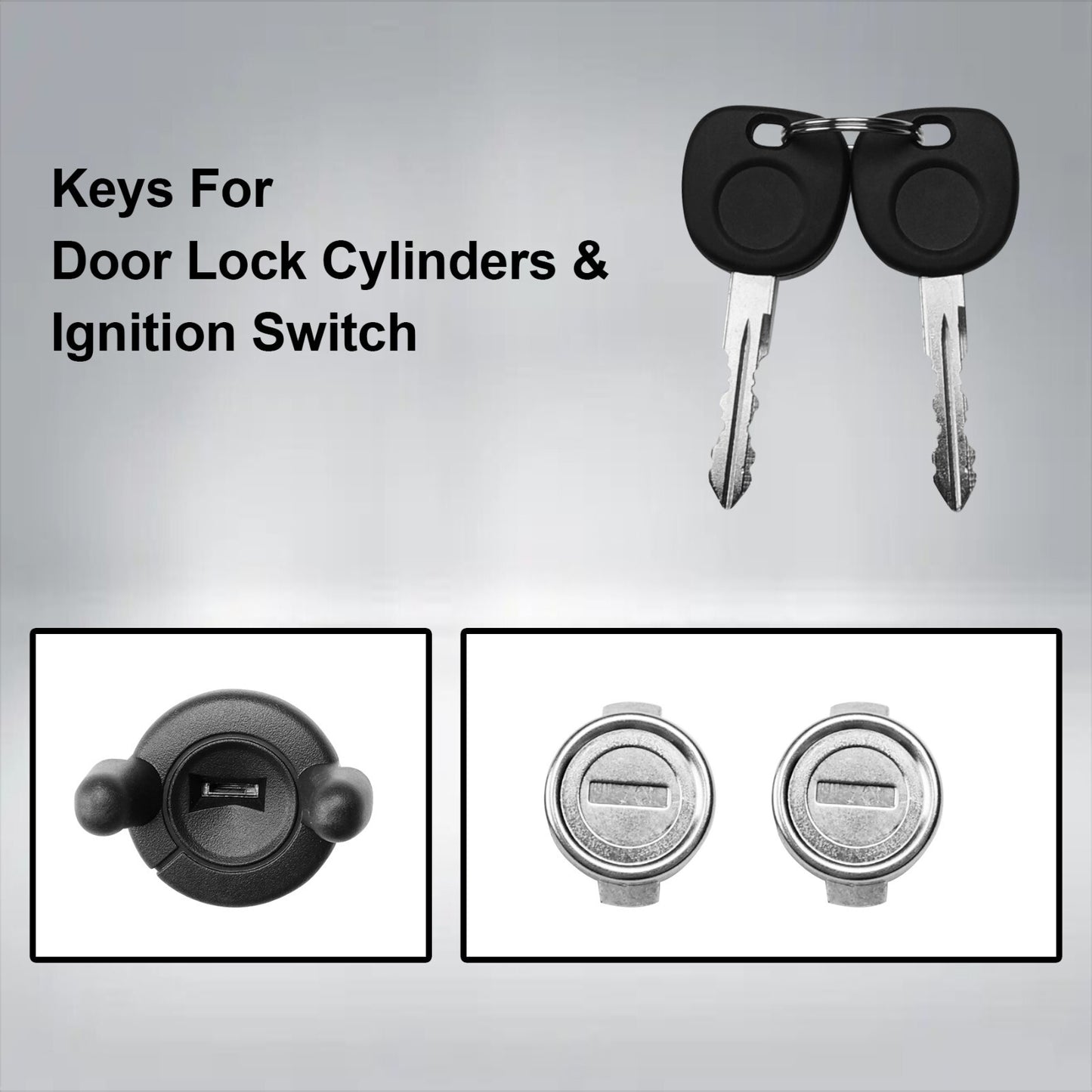 Front Door Lock Cylinders & Ignition Switch for Chevy Tahoe Silverado GMC Sierra