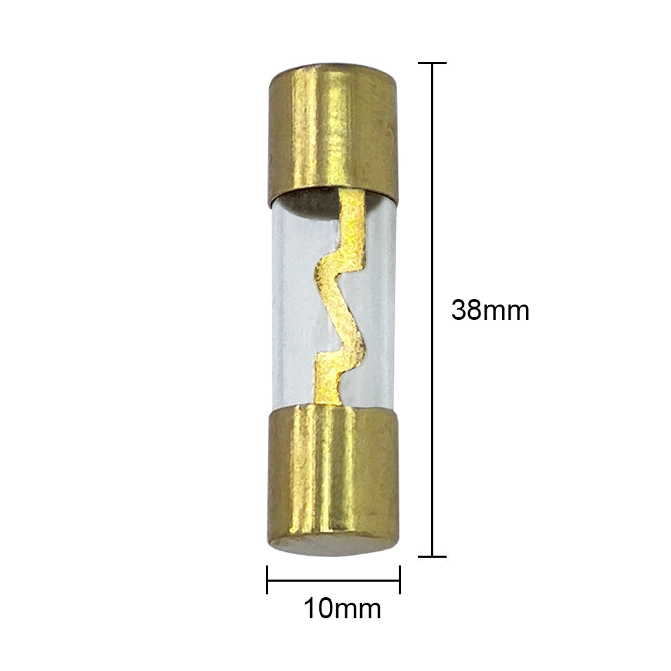 AGU Fuse 50A Gold Glass Inline for Car Auto Audio Stereo Amplifier Protection