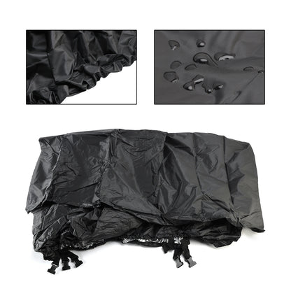 Heavy Duty Boat Cover Waterproof 210D Black For 16-18Ft Fishing Jon Boat L Beam