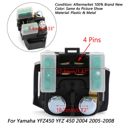 Starter Relay Solenoid For YAMAHA YFZ 450 YFZ450 2004 2005 2006 2007-08 ATV