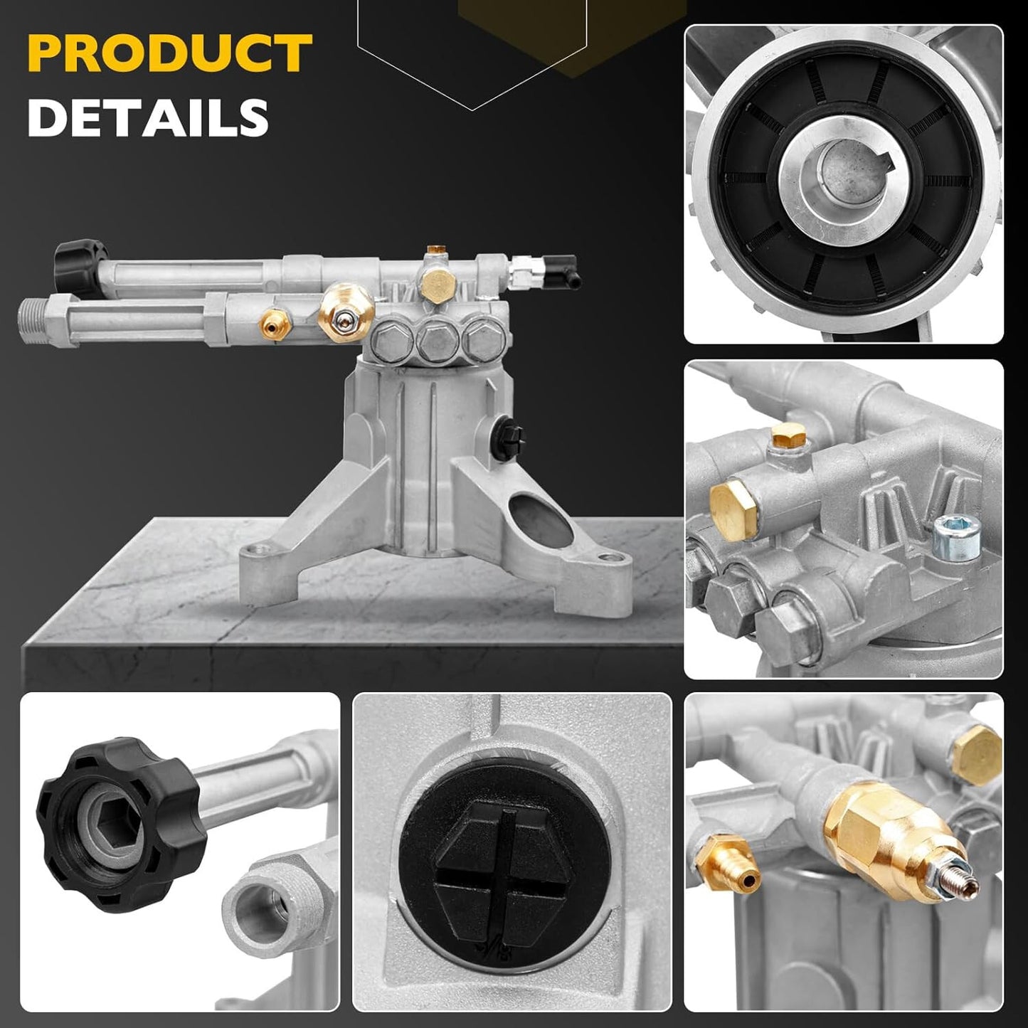 7/8" Shaft 2400 PSI Pressure Washer Pump For AR RMW22G24-EZ-SX Left-Handed Pump