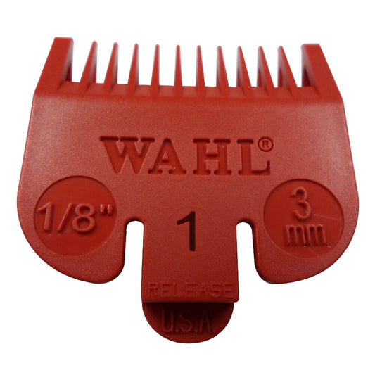 Solid Spare 1/8" Red Wahl Professional Plastic Clipper Replacement Guide Guard #1