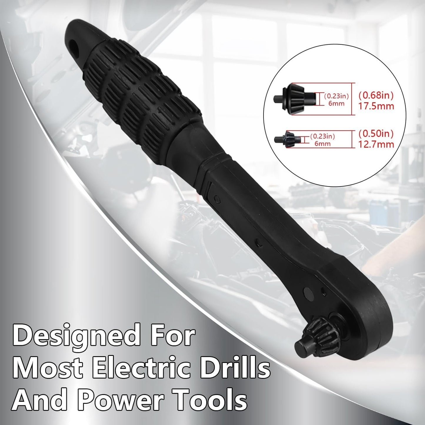 2 in 1 Drill Chuck Ratchet Two-head Spanner Key Drill Chuck Ratchet Wrench Tool