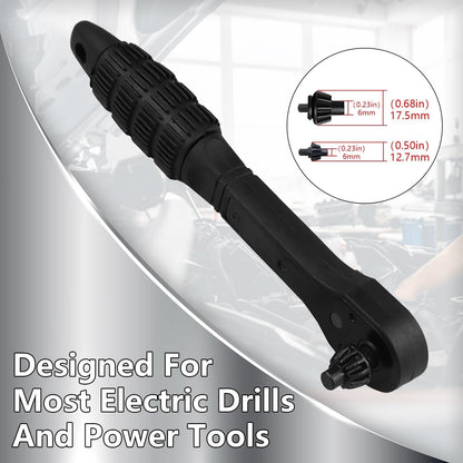 2 in 1 Drill Chuck Ratchet Two-head Spanner Key Drill Chuck Ratchet Wrench Tool