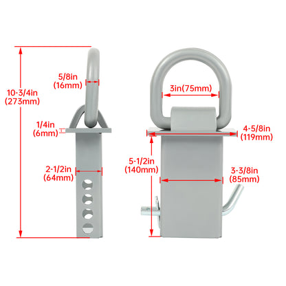 Solid Spare 8 Heavy Duty Trailer Stake Pocket D Ring 5400Lbs Load Limit For Standard 2"x4"