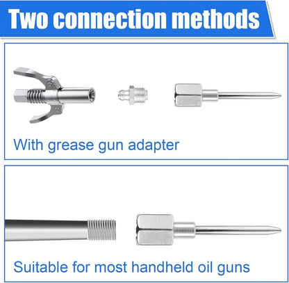 7pcs Grease Gun Accessory Grease Needle Nozzles Dispenser Rubber Nipple Adapter