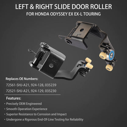 Center Sliding Door Hinger Rolle Left & Right Side for 2005-10 Honda Odyssey