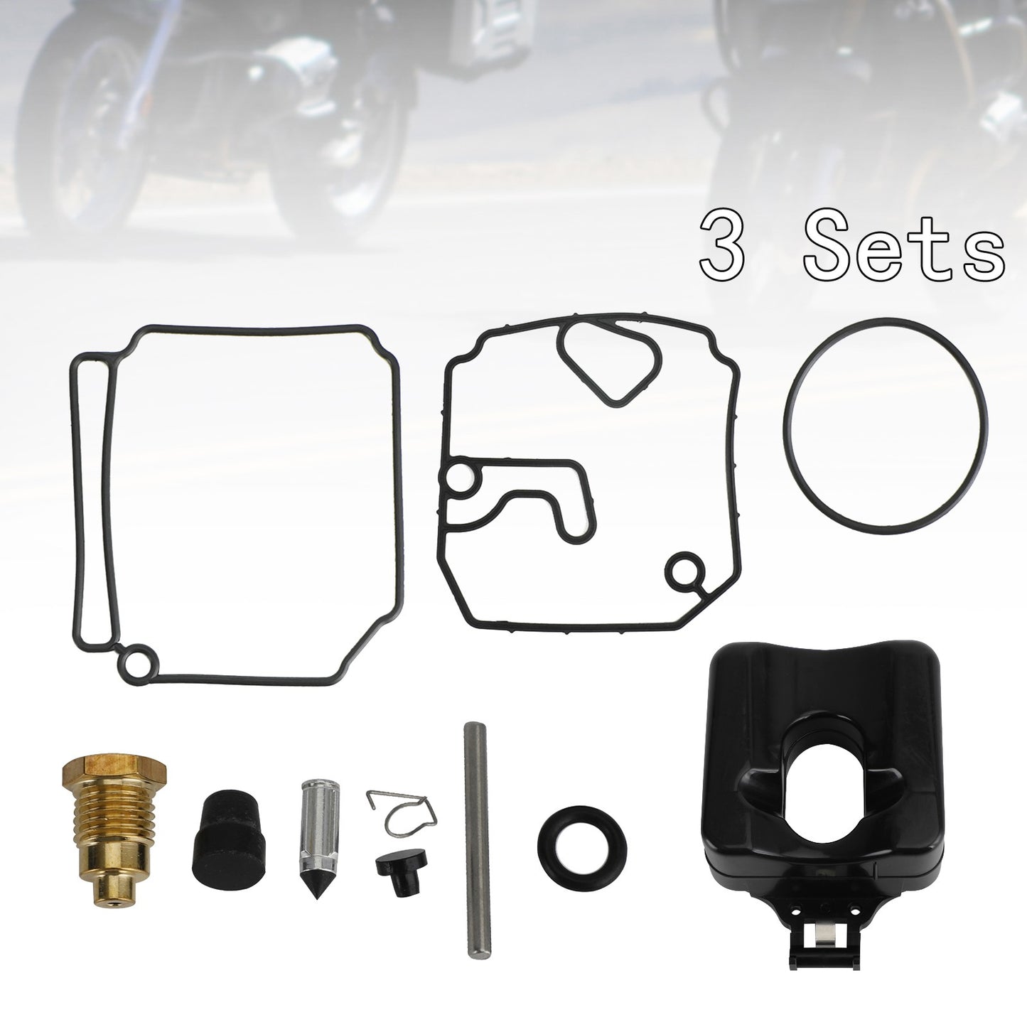 3X Carburetor Carb Rebuild Kit fit for Yamaha 3 Cyl 2.834 Bore 60HP 70HP 1992-06