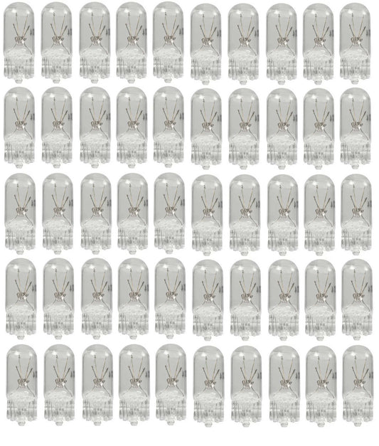 Solid Spare 194 .27A 14V Low Voltage T-3 1/4 Mini Wedge Base Miniature Bulb - 50 PACK