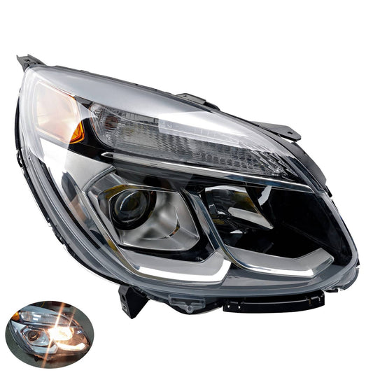 Solid Spare Halogen Chrome Headlight Assy Front Right Passenger Side For 16-17 Chevy Equinox