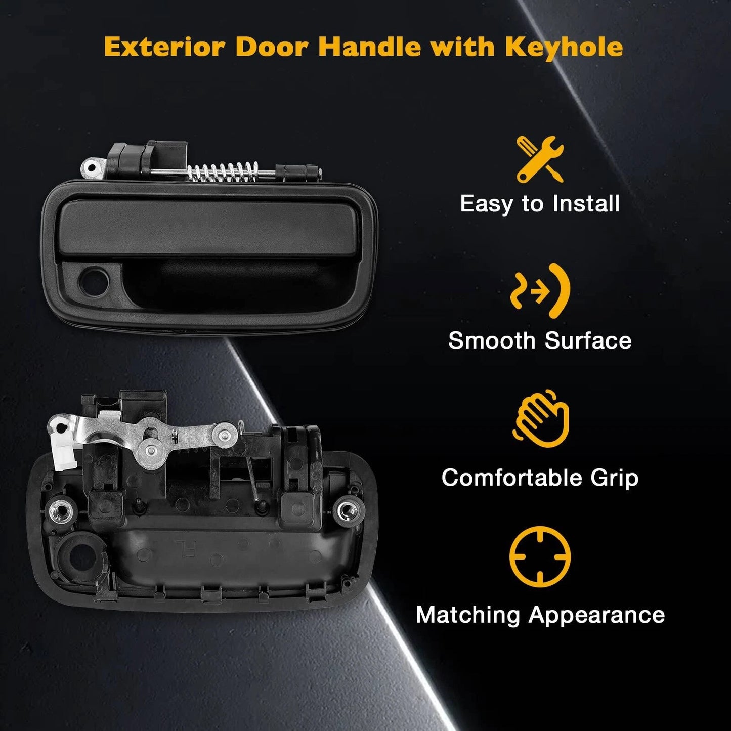 Exterior Interior Tailgate Door Handle Lock Cylinder Key For 95-00 Toyota Tacoma