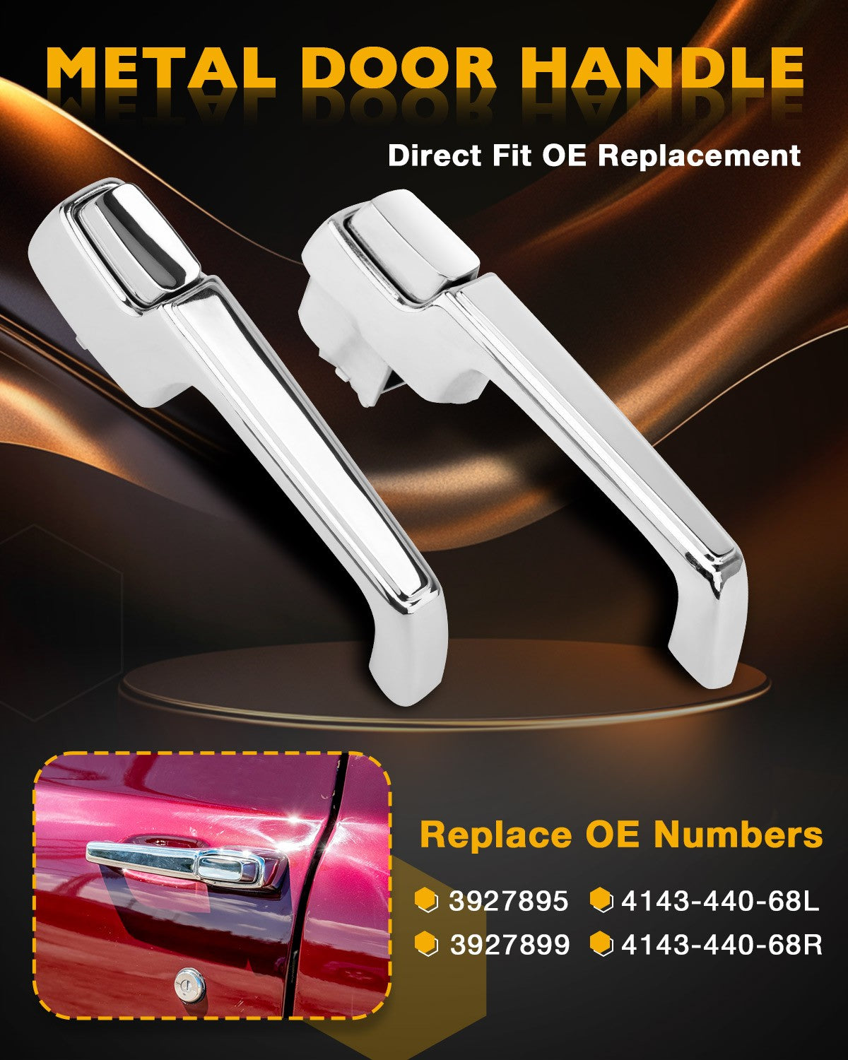 Exterior Chrome Door Handles Set For 1967-72 Chevy C10 C20 C30 GMC K1500 Pickup