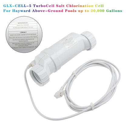 GLX-CELL-5 TurboCell Salt Chlorination Cell For Hayward Pool up to 20000 Gallons
