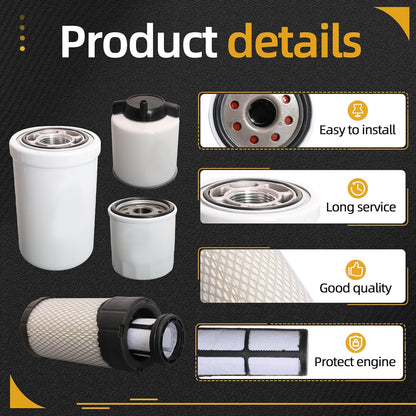 5X Fuel Oil Air Filter Kit For Bobcat Mini Track Loader MT52 MT55 MT85 MT100
