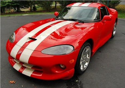 8" VINYL RALLY STRIPES RACING STRIPE KIT HOOD TRUNK ROOF KIT For DODGE VIPER