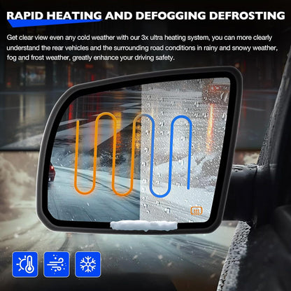 Heated Signal Left Driver Side Mirror Glass For 2007-2020 Toyota Tundra Sequoia
