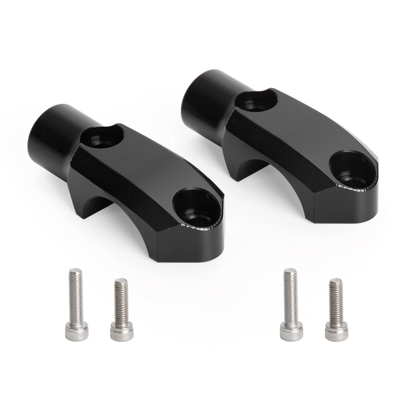 CNC PAIR MASTER CYLINDER CLAMP W/ 10MM MIRROR MOUNT BLACK FOR 22MM HANDLEBAR