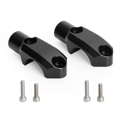 CNC PAIR MASTER CYLINDER CLAMP W/ 10MM MIRROR MOUNT BLACK FOR 22MM HANDLEBAR