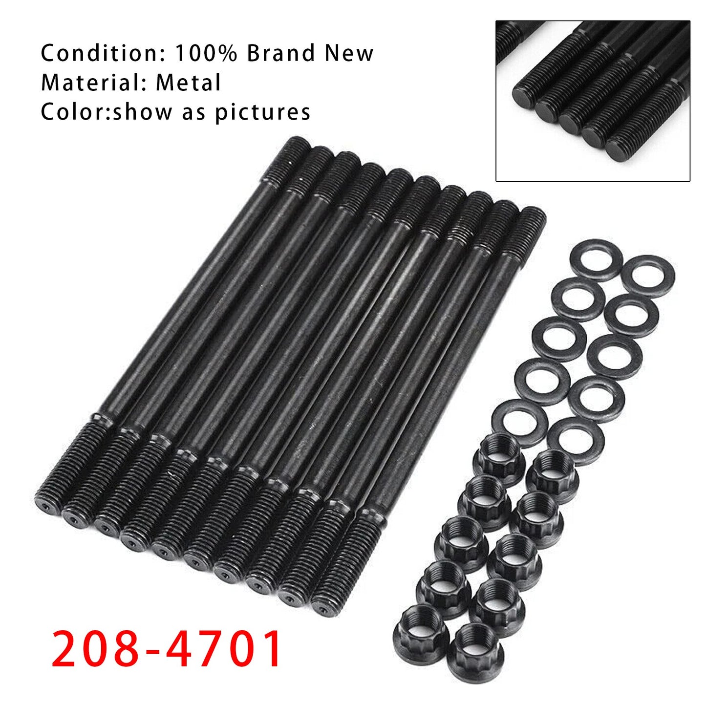 Cylinder Head Stud 208-4701 For Honda Acura K20 K24 K SeriesK Swap RSX Si