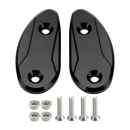 CNC Black Mirror Block Off Plates For Honda CBR 1000 RR CBR1000RR 2008-2023