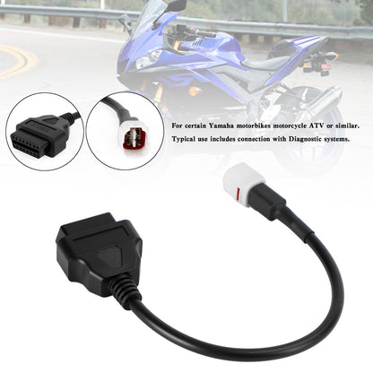 4 Pin to OBD2 Cable Diagnostic Adapter Connector Fit For Yamaha R1 R6 MT09